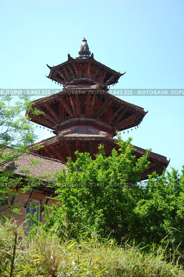 Древний храм в Лалитпуре (Патане), Дурбар сквер,  Непал (2011 год). Стоковое фото, фотограф Светлана Колобова / Фотобанк Лори