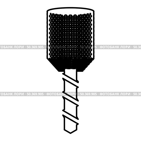 Drill bit auger in head drilling tool Milling machine spindle CNC factory contour outline line icon black color vector illustration image thin flat style simple. Drill bit auger in head drilling tool Milling machine spindle CNC factory contour outline line icon black color vector illustration image thin flat style. Стоковая иллюстрация, агентство Ingram Publishing / Фотобанк Лори