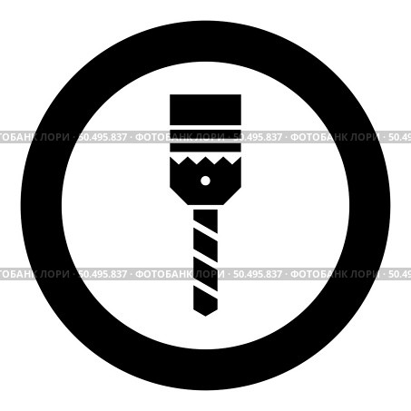 Drill with cartridge bit stationary use icon in circle round black color vector illustration image solid outline style simple. Drill with cartridge bit stationary use icon in circle round black color vector illustration image solid outline style. Стоковая иллюстрация, агентство Ingram Publishing / Фотобанк Лори