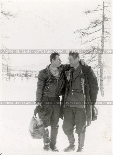 Друзья военные РККА, 1940-е гг. Стоковое фото, фотограф Retro / Фотобанк Лори