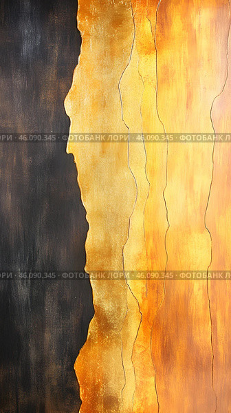 Dynamic play of colors creates a striking profile against a textured background in an art piece. Стоковое AI-изображение, AI-художник Елена Старчак / Фотобанк Лори