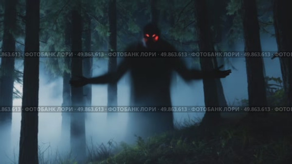 Eerie Forest Apparition. Стоковое AI-видео, аниматор Данила Большаков / Фотобанк Лори