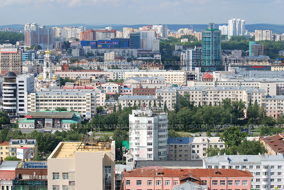 Екатеринбург. Вид сверху. Редакционное фото, фотограф Анна Омельченко / Фотобанк Лори