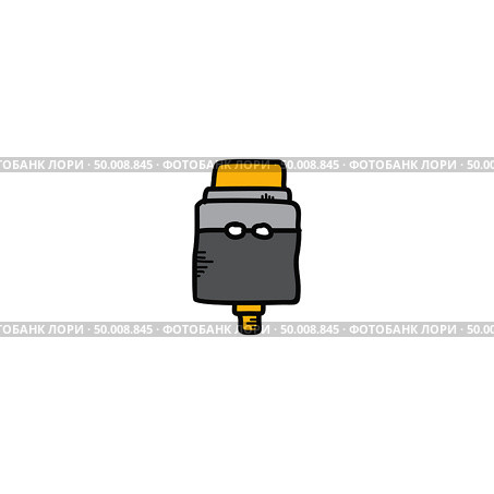electric cigarette vapor atomizer tank vector art. electric cigarette vapor atomizer tank. Стоковая иллюстрация, агентство Ingram Publishing / Фотобанк Лори
