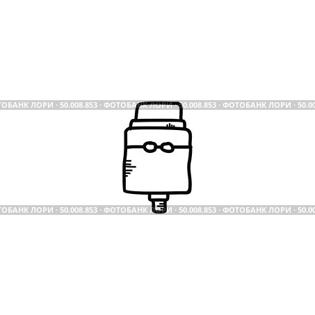 electric cigarette vapor atomizer tank vector art. electric cigarette vapor atomizer tank. Стоковая иллюстрация, агентство Ingram Publishing / Фотобанк Лори