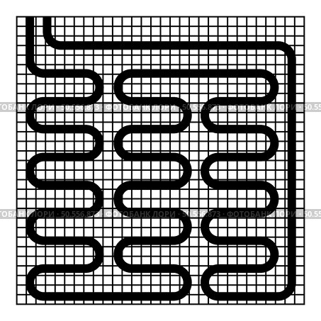 Electric floor heating warm heated icon black color vector illustration image flat style simple. Electric floor heating warm heated icon black color vector illustration image flat style. Стоковая иллюстрация, агентство Ingram Publishing / Фотобанк Лори