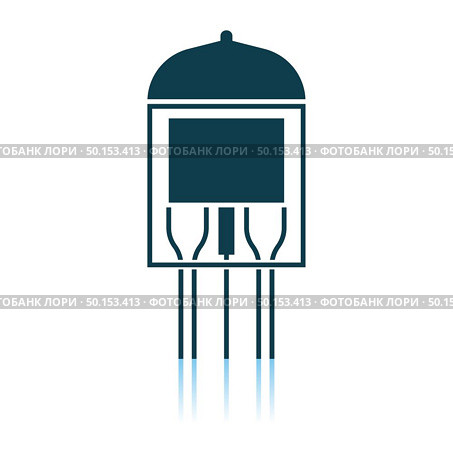 Electronic Vacuum Tube Icon. Shadow Reflection Design. Vector Illustration. Стоковая иллюстрация, агентство Ingram Publishing / Фотобанк Лори