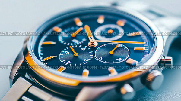 Elegant timepiece showcasing precision craftsmanship. Стоковое AI-изображение, AI-художник Данила Большаков / Фотобанк Лори
