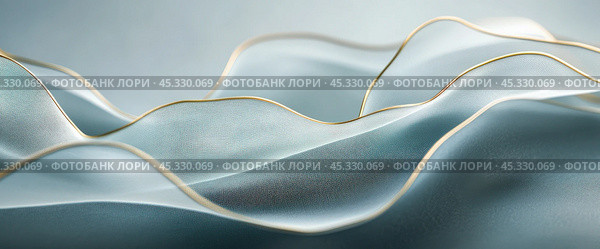 Элегантные изгибы золотых нитей: нежное текстильное искусство для декора. Стоковое AI-изображение, AI-художник ФотоИнтеллект / Фотобанк Лори
