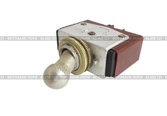 Электрический переключатель на белом фоне. Automatic circuit breaker. Стоковое фото, фотограф Татьяна Д / Фотобанк Лори
