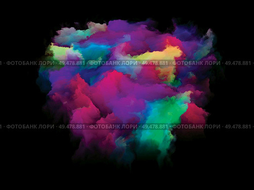 Element of Canvas. Rainbow Island series. Background composition of  vibrant patch of hues and gradients on the subject of art, creativity and design. Стоковое фото, агентство Ingram Publishing / Фотобанк Лори