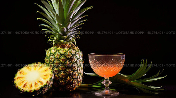 element pineappl pineapple fruit ai generated. Стоковое AI-изображение, AI-художник Vectorwin / Фотобанк Лори