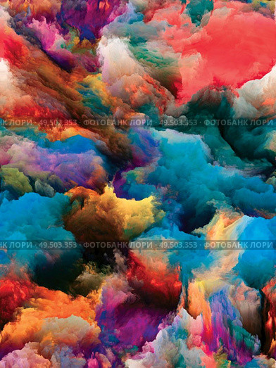 Elevated Paint. Beyond Impasto series. Backdrop design of rich colorful textures for works on art, design, creativity and imagination. Стоковое фото, агентство Ingram Publishing / Фотобанк Лори