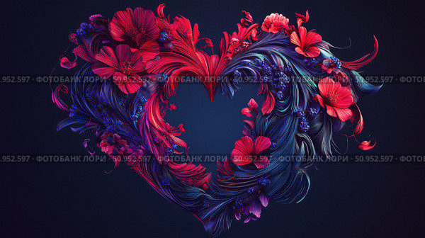 emotion scrolling heart ai generated. Стоковое AI-изображение, AI-художник Vectorwin / Фотобанк Лори