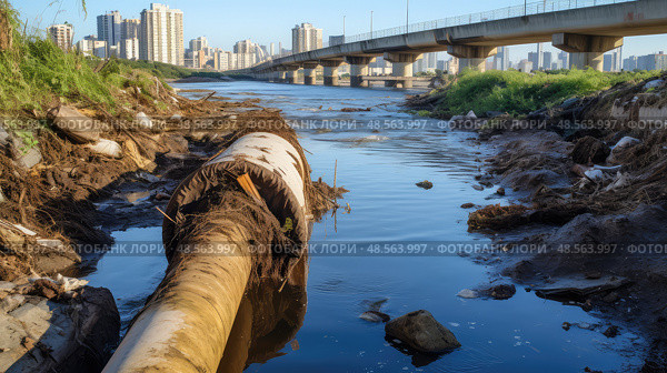environment sewage water ai generated. Стоковое AI-изображение, AI-художник Vectorwin / Фотобанк Лори
