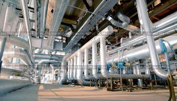 Equipment, cables and piping as found inside of a old industrial power plant. Стоковое фото, агентство Ingram Publishing / Фотобанк Лори
