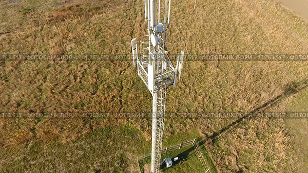 Equipment for relaying cellular and mobile signal. Cellular tower. Стоковое фото, фотограф Леонид Еремейчук / Фотобанк Лори