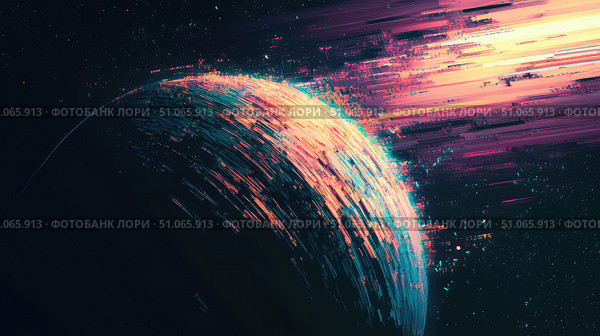 error glitching planet ai generated. Стоковое AI-изображение, AI-художник Vectorwin / Фотобанк Лори