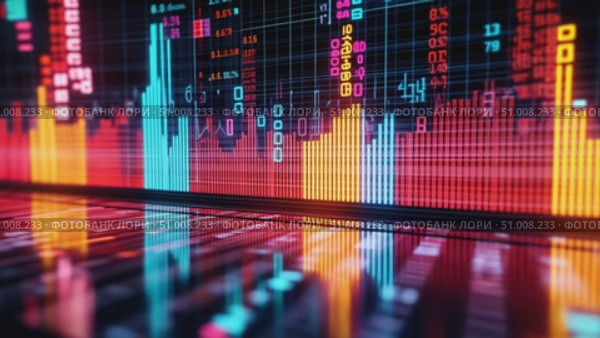 Explore the vibrant representation of market trends and analytics, highlighting data fluctuations in a modern financial setting. Стоковое AI-видео, аниматор Данила Большаков / Фотобанк Лори