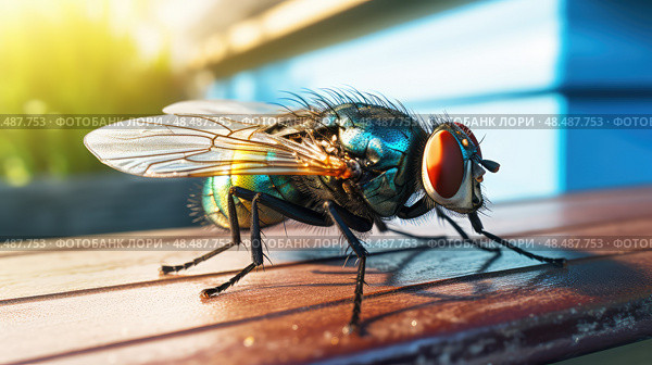 eyes house fly ai generated. Стоковое AI-изображение, AI-художник Vectorwin / Фотобанк Лори