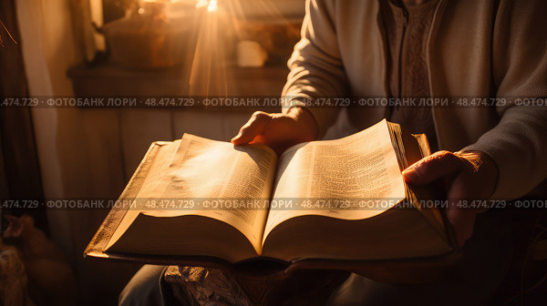 faith scripture open book ai generated. Стоковое AI-изображение, AI-художник Vectorwin / Фотобанк Лори