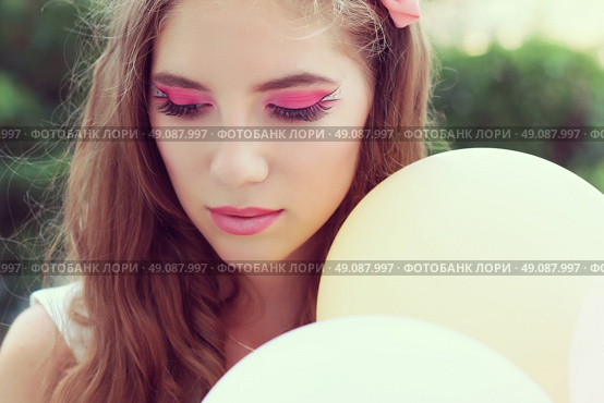 fantasy make-up close-up. Стоковое фото, агентство Ingram Publishing / Фотобанк Лори
