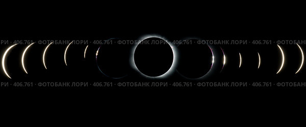 Фазы солнечного затмения. Стоковое фото, фотограф Игорь Жоров / Фотобанк Лори
