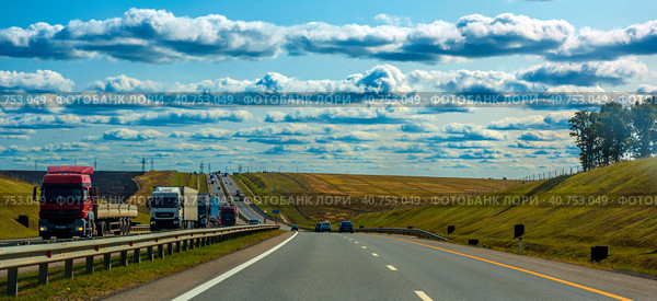 Federal highway M4 "Don" - federal highway Moscow - Voronezh - Rostov-on-Don - Krasnodar - Novorossiysk. The length of the road is 1543 km (2020 год). Редакционное фото, фотограф Анна Кривицкая / Фотобанк Лори