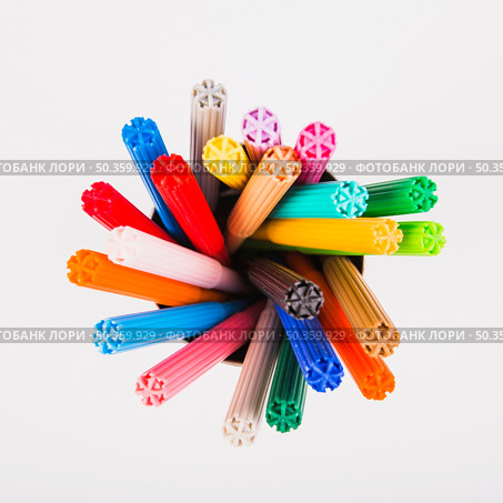 felt pens different colours. Стоковое фото, агентство Ingram Publishing / Фотобанк Лори