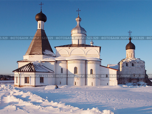 Ферапонтов монастырь зимой (2008 год). Редакционное фото, фотограф Александр Максимов / Фотобанк Лори