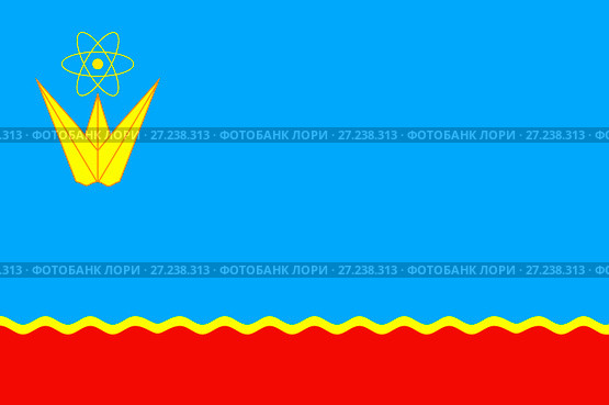 Флаг города Зеленогорска. Красноярский край. Стоковая иллюстрация, иллюстратор Владимир Макеев / Фотобанк Лори