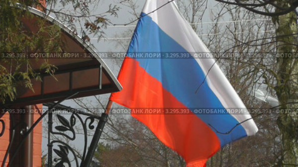 Флаг России. Стоковое видео, видеограф Сергей Куров / Фотобанк Лори
