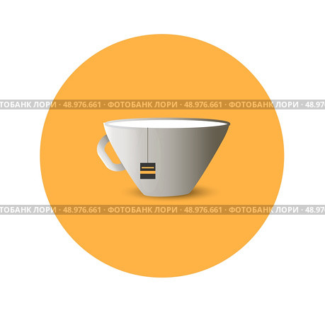 Flat cup of tea. Стоковая иллюстрация, агентство Ingram Publishing / Фотобанк Лори