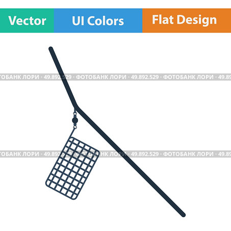 Flat design icon of  fishing feeder net. Flat design icon of  fishing feeder net in ui colors. Vector illustration. Стоковая иллюстрация, агентство Ingram Publishing / Фотобанк Лори