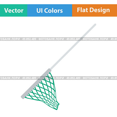 Flat design icon of Fishing net. Flat design icon of Fishing net  in ui colors. Vector illustration. Стоковая иллюстрация, агентство Ingram Publishing / Фотобанк Лори
