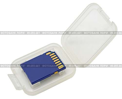 Флеш карта на белом фоне. Stack of SD memory card isolated on white background. Стоковое фото, фотограф Татьяна Д / Фотобанк Лори