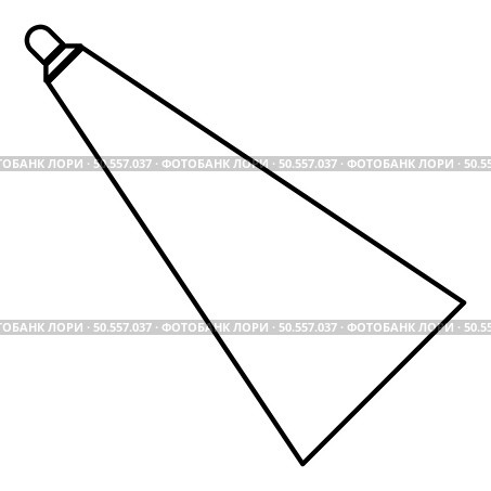 Floodlight light effects searchlight lamp illumination light projector contour outline line icon black color vector illustration image thin flat style simple. Floodlight light effects searchlight lamp illumination light projector contour outline line icon black color vector illustration image thin flat style. Стоковая иллюстрация, агентство Ingram Publishing / Фотобанк Лори