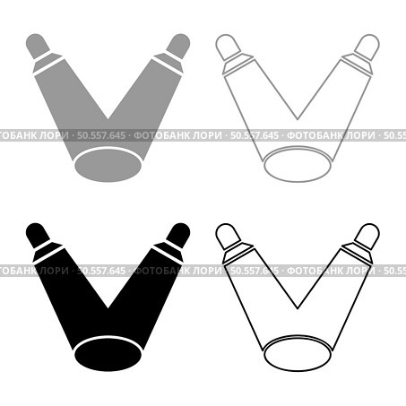 Floodlights two light effects searchlight lamp illumination light projector set icon grey black color vector illustration image simple solid fill outline contour line thin flat style. Floodlights two light effects searchlight lamp illumination light projector set icon grey black color vector illustration image solid fill outline contour line thin flat style. Стоковая иллюстрация, агентство Ingram Publishing / Фотобанк Лори