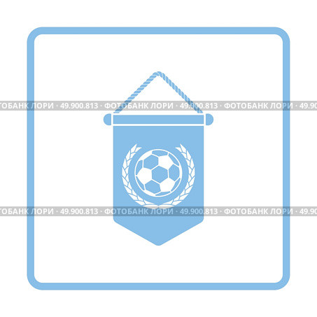 Football pennant icon. Blue frame design. Vector illustration. Стоковая иллюстрация, агентство Ingram Publishing / Фотобанк Лори