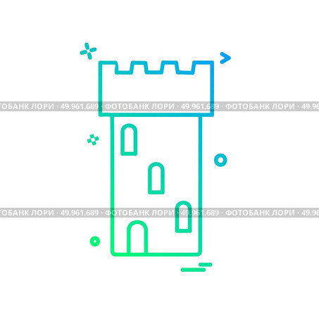 Fort icon design vector. Стоковая иллюстрация, агентство Ingram Publishing / Фотобанк Лори