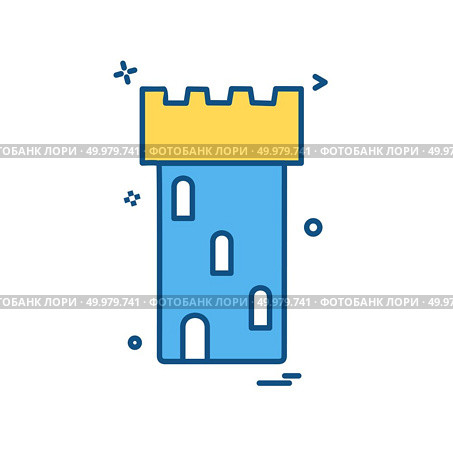 Fort icon design vector. Стоковая иллюстрация, агентство Ingram Publishing / Фотобанк Лори