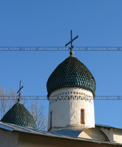 Фрагмент церкви Покрова и Рождества Богородицы в Пскове (2009 год). Стоковое фото, фотограф Валентина Троль / Фотобанк Лори