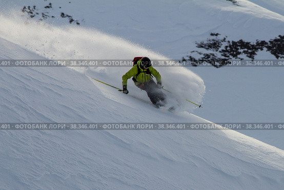 Freeride on  Kamchatka. Фрирайд на Камчатке. Стоковое фото, фотограф Chudakov_Ivan / Фотобанк Лори