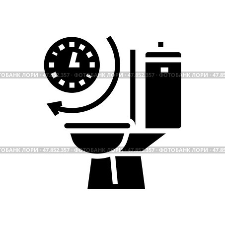 frequent urination glyph icon vector illustration. Стоковая иллюстрация, иллюстратор Vectorwin / Фотобанк Лори