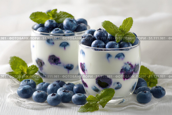 Fresh Berry Trifle in Glasses. Dessert with Blueberries and Whipped Cream. Layered Yogurt with Berry Fruits. Berry Pudding Glass Jars. Food Marketing, Recipe Design. Colorful Sweet Treat. Fruity Quark. Стоковое AI-изображение, AI-художник Марина Демидюк / Фотобанк Лори