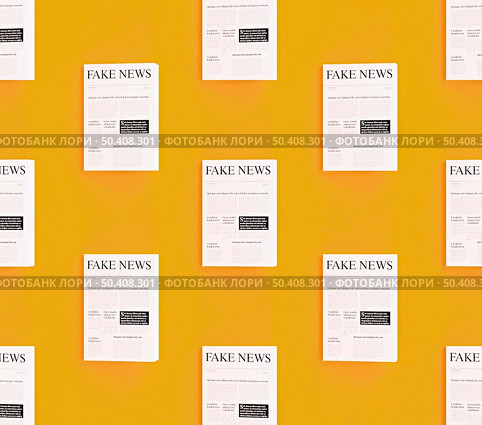 front view newspapers with fake news. Стоковое фото, агентство Ingram Publishing / Фотобанк Лори