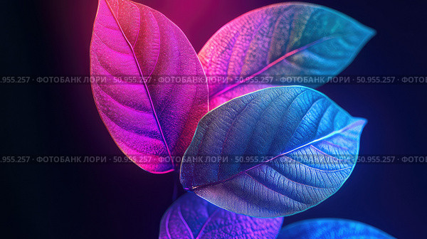fusion merging leaf ai generated. Стоковое AI-изображение, AI-художник Vectorwin / Фотобанк Лори