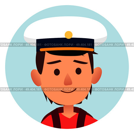 Future mariner portrait of young happy boy in peakless cap isolated vector illustration avatar userpic. Male kid in cute cap. Future Mariner Portrait of Young Boy in Cap. Стоковая иллюстрация, агентство Ingram Publishing / Фотобанк Лори