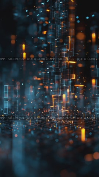 Futuristic Digital Matrix. Стоковое AI-видео, аниматор Кирилл Черезов / Фотобанк Лори