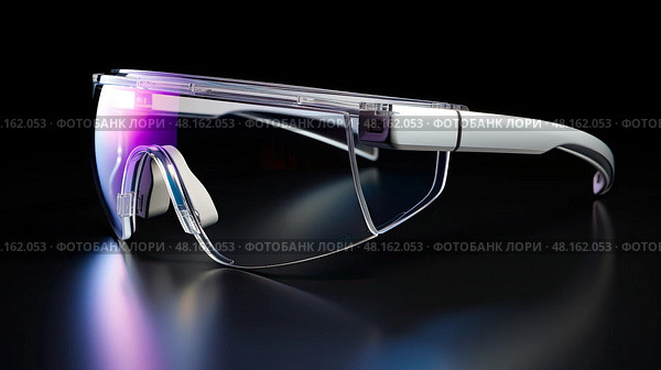 futuristic technology glasses ai generated. Стоковое AI-изображение, AI-художник Vectorwin / Фотобанк Лори